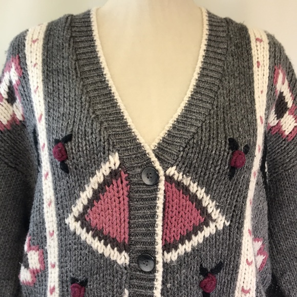 Vintage I.V.Y Granny Cottage Core Cardigan Sweater - Picture 4 of 11